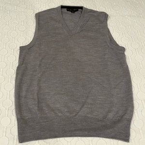 Brooks Brothers gray merino wool sweater vest, size small
